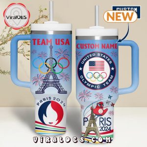 Custom USA Team 2024 Paris Olympics Blue Stanley Tumbler