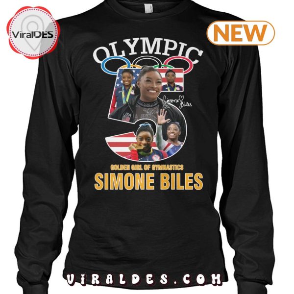 Simone Biles Golden Girl Gymnastics T-Shirt