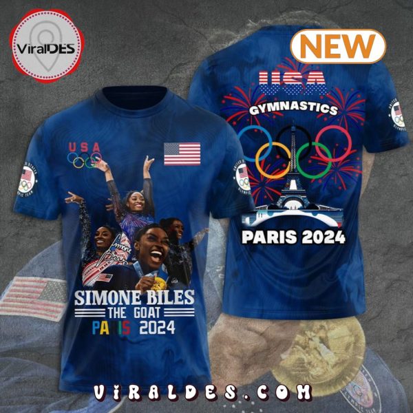 Simone Biles The Goat Paris 2024 Navy Hoodie