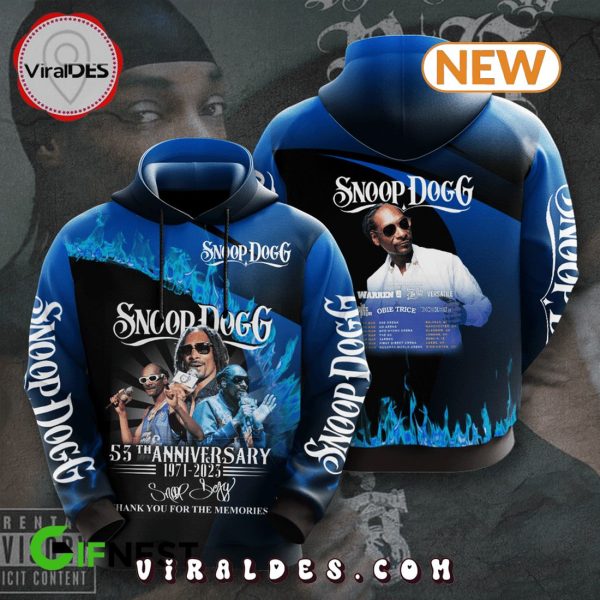 Snoop Dogg 53th Anniversary 1971 – 2023 Memories Hoodie