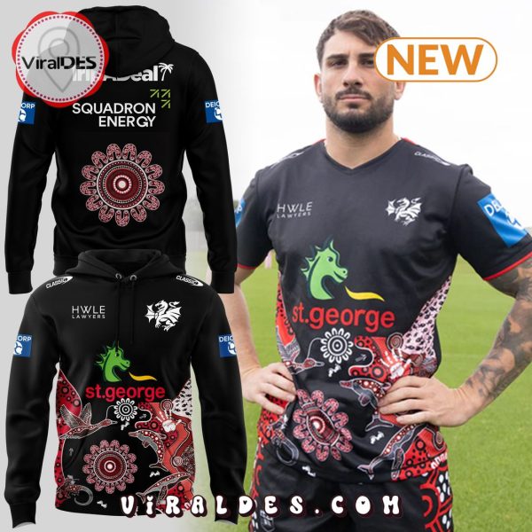 Special Indigenous Training St. George Illawarra Dragons Hoodie – Black