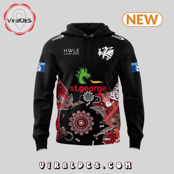 Special Indigenous Training St. George Illawarra Dragons Hoodie – Black