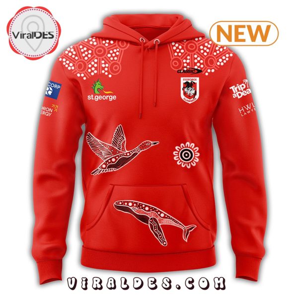 Special Indigenous Training St. George Illawarra Dragons Hoodie – Red