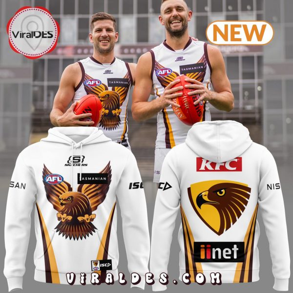 Special New AFL Hawthorn Hawks White Hoodie