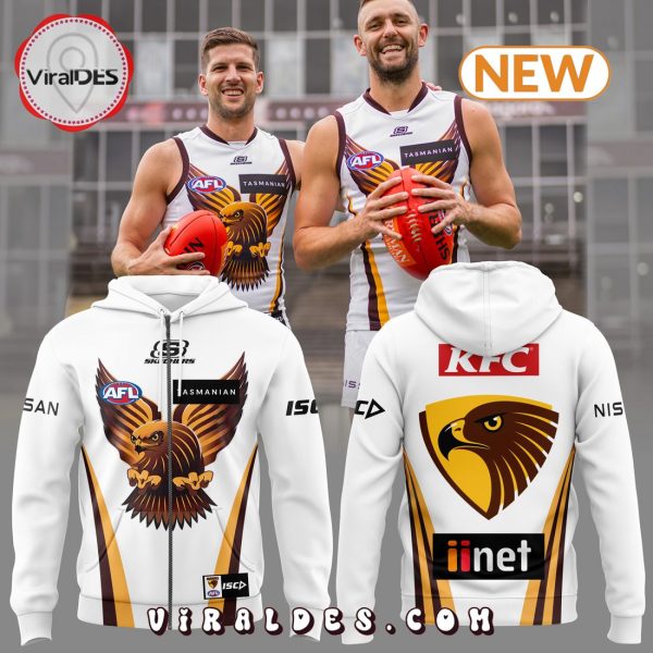 Special New AFL Hawthorn Hawks White Hoodie