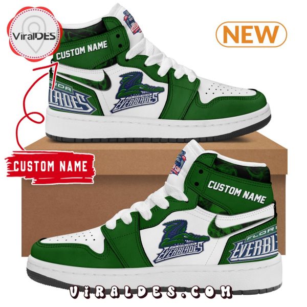 Special New Florida Everblades Custom Name Air Jordan 1