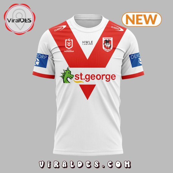 St. George Illawarra Dragons Sports Team White T-Shirt, Jogger, Cap