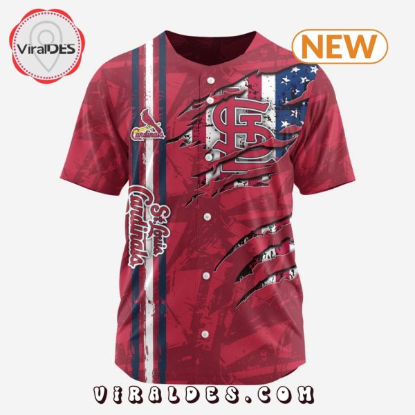 St. Louis Cardinals Custom US Flag Baseball Jersey