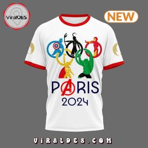 Men’s Olympic Paris 2024 White 3D Hoodie