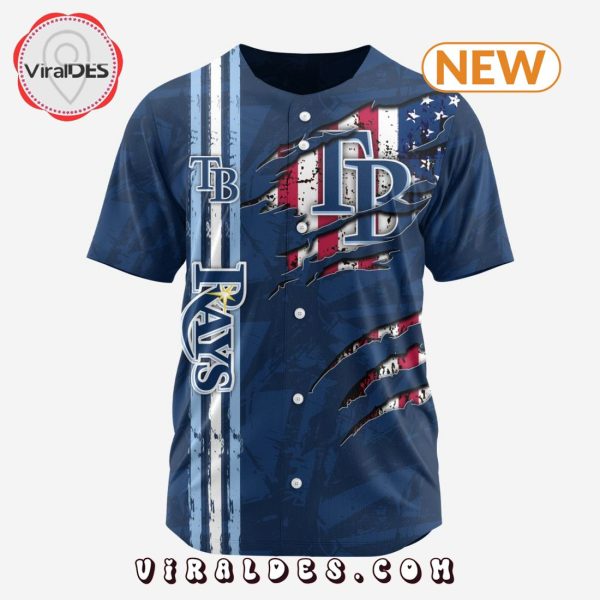 Tampa Bay Rays Custom US Flag Baseball Jersey