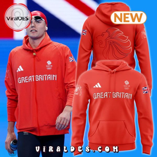 Team GB Olympic Paris 2024 Red Hoodie