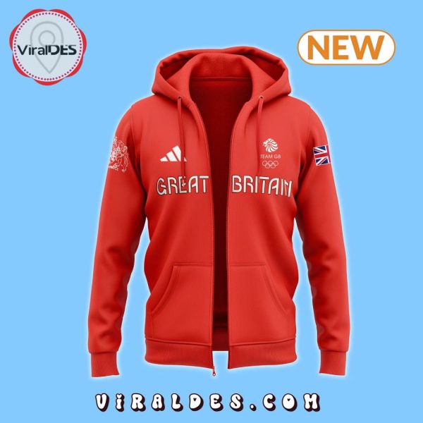 Team GB Olympic Paris 2024 Red Hoodie