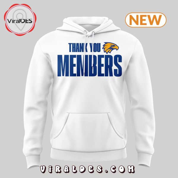 Thank You Members West Coast Eagles White Hoodie