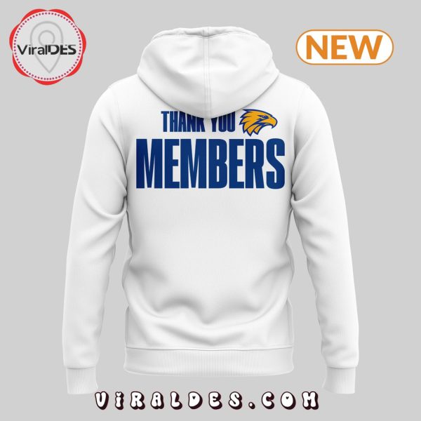 Thank You Members West Coast Eagles White Hoodie