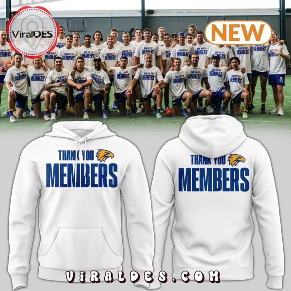 Thank You Members West Coast Eagles White Hoodie