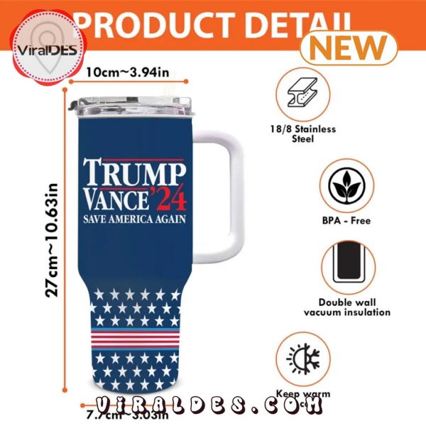 Trump Vance 2024 Stanley Tumbler