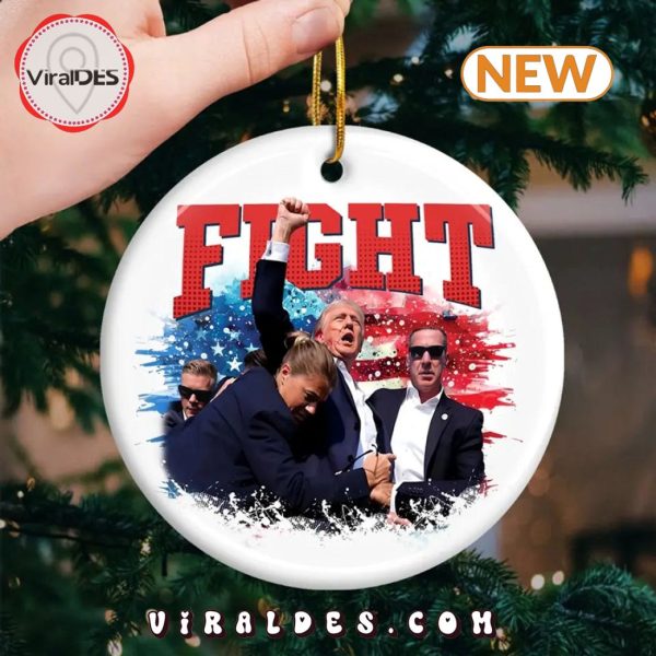 Trump Will Never Stop Fighting Christmas Ornament