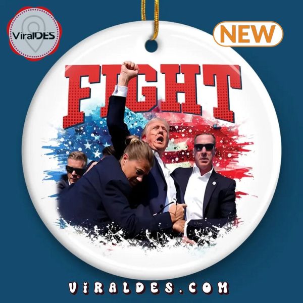 Trump Will Never Stop Fighting Christmas Ornament