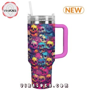 Psychedelic Skulls 40oz Tumbler