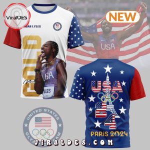 Noah Lyles USA Paris 2024 Olympics Shirt