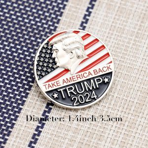 Trump 2024 Pin - Trump for President 2024 Enamel Lapel Pin - Take America Back Trump 2024 Button