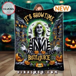 Beetlejuice It’s Showtime Halloween Blanket