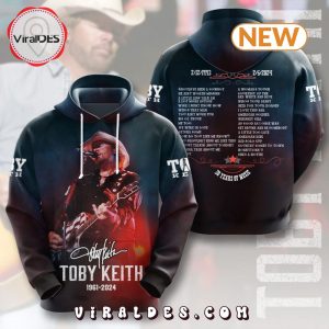 Toby Keith 1961-2024 Signatures Hoodie