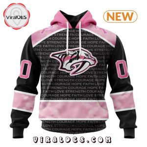 NHL Nashville Predators Special Pink Fight Breast Cancer Design Hoodie