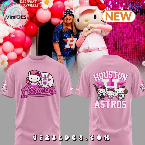 2024 Astros x Hello Kitty Night Pink Shirt