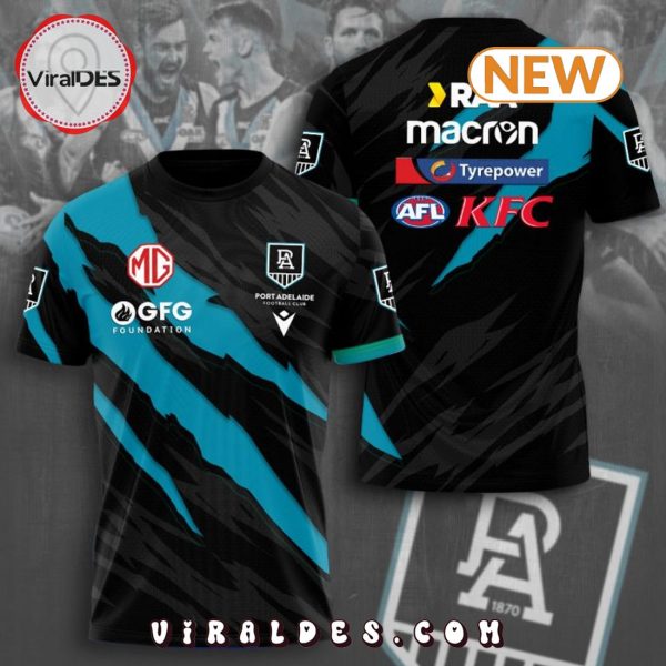 2024 Port Adelaide Black Apparel Hoodie