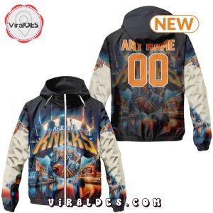 NBA New York Knicks Realistic Team Logo Design Windbreaker Jacket