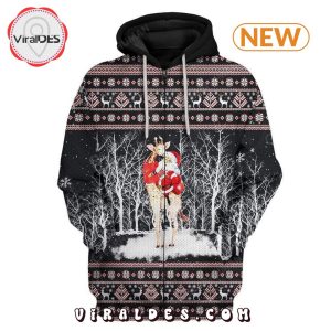 Ugly Giraffe And Santa Hoodie