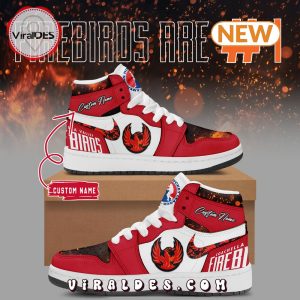 Custom Coachella Valley Firebirds Air Jordan 1 Sneakers