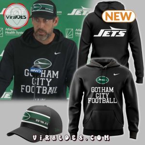 New York Jets Gotham City Black Hoodie, Cap