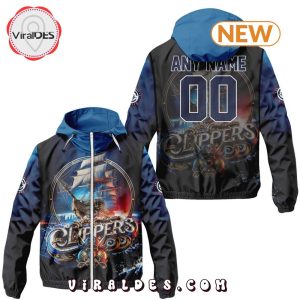 NBA Los Angeles Clippers Realistic Team Logo Design Windbreaker Jacket