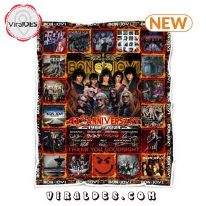 Bon Jovi 41st Anniversary Thank, You Goodnight Blanket