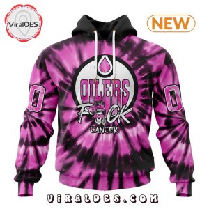 NHL Edmonton Oilers Special Pink F!ck Cancer Design Hoodie