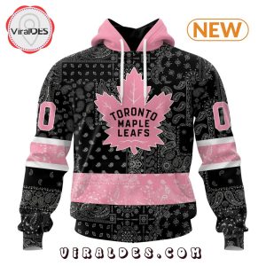 NHL Toronto Maple Leafs Special Pink Paisley Design Hoodie