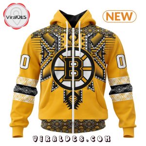 NHL Boston Bruins Special Native Heritage Design Hoodie