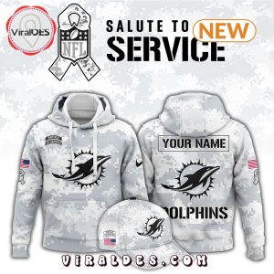 Miami Dolphins Arctic Camo Salute To Service Hoodie, Jogger, Cap