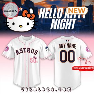 Personalized Houston Astros X Hello Kitty Night Jersey