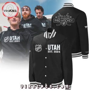 NHL Utah Pro Hockey Black Baseball Jacket, Jogger, Cap