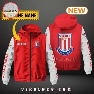 Stoke City FC Custom Name Windbreaker Jacket