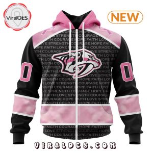 NHL Nashville Predators Special Pink Fight Breast Cancer Design Hoodie