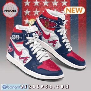 Atlanta Brave MLB Team Air Jordan 1 Hightop Sneakers