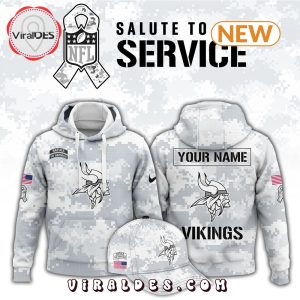 Minnesota Vikings Arctic Camo Salute To Service Hoodie, Jogger, Cap