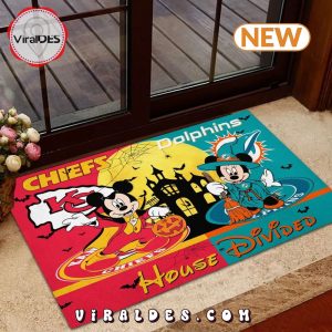 Chiefs x Dolphins Mickey Halloween Area Rug