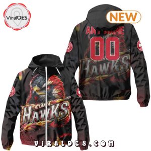 NBA Atlanta Hawks Realistic Team Logo Design Windbreaker Jacket