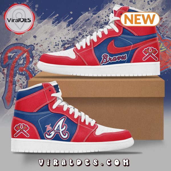 Atlanta Brave NL East Champion Air Jordan 1 Hightop Shoes