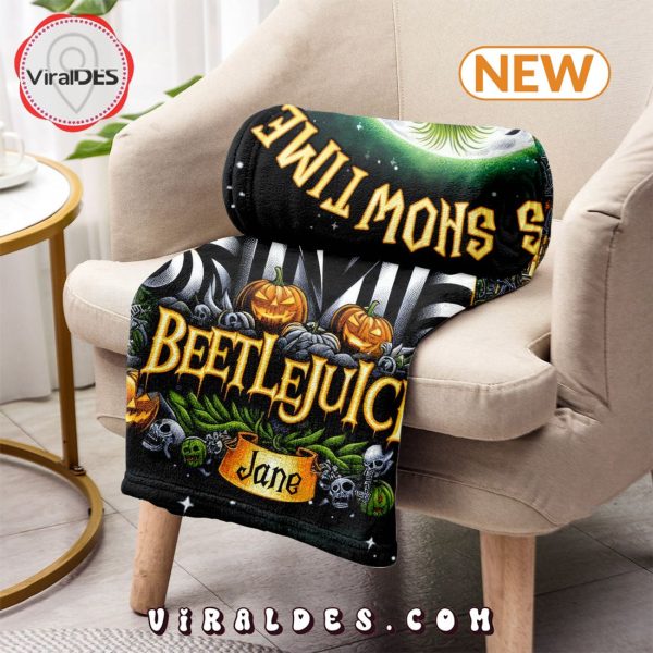 Beetlejuice It’s Showtime Halloween Blanket